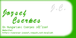 jozsef cserpes business card